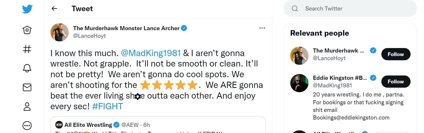 Lance Archer&#039;s warning