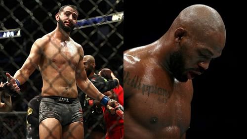 Dominick Reyes (left) and Jon Jones (right)