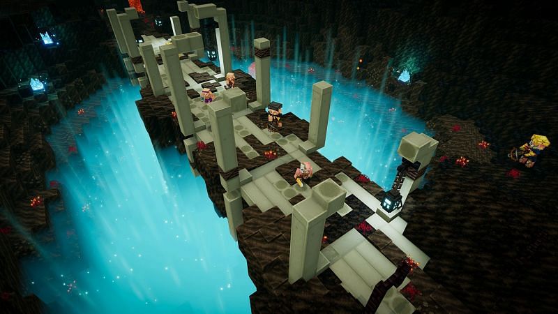 Soul Sand Valley is the only Flames of the Nether DLC level that skeletons can spawn in. Image via Mojang