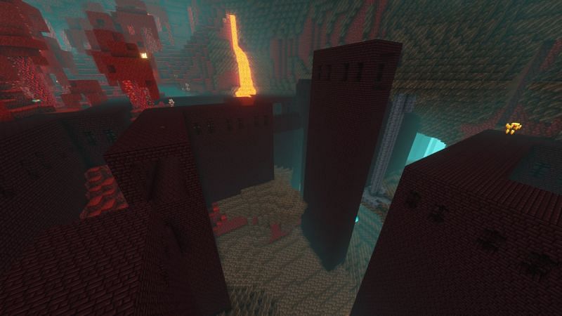 A Nether fortress (Image via Minecraft)