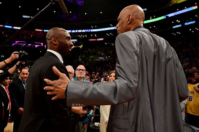 Los Angeles Lakers icons - Kareem Abdul-Jabbar and the late Kobe Bryant.