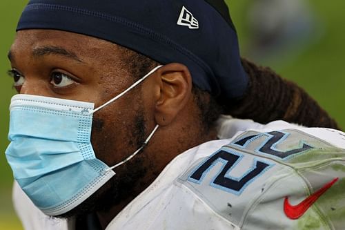 Derrick Henry of the Tennessee Titans v the Baltimore Ravens