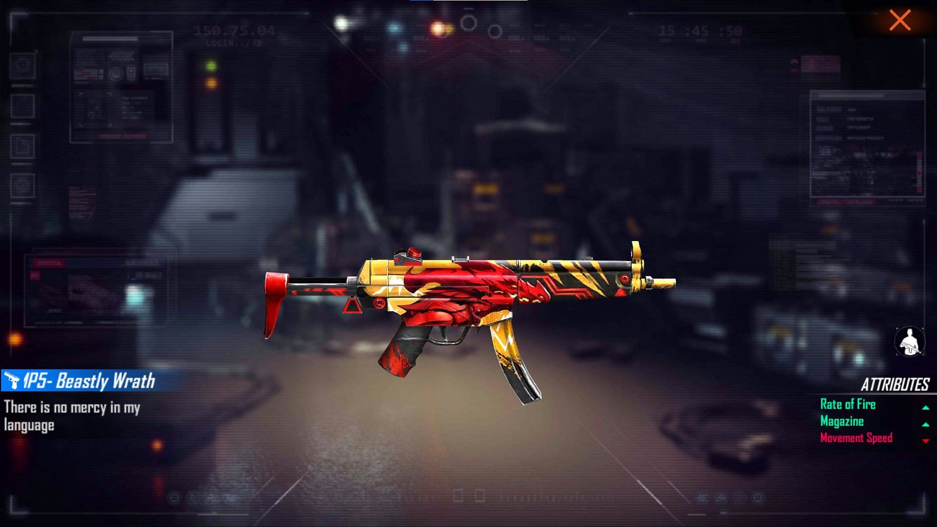MP5 &ndash; Beastly Wrath is the exclusive cosmetic (Image via Free Fire)