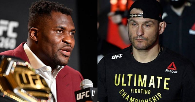 Francis Ngannou (left); Stipe Miocic (right)