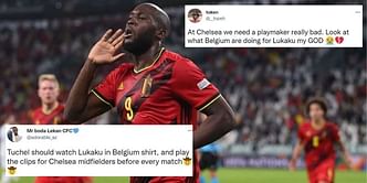 "Romelu Lukaku is the best Belgian player of all time" - Fans hail Chelsea superstar's 'immense' performance for Belgium against France
