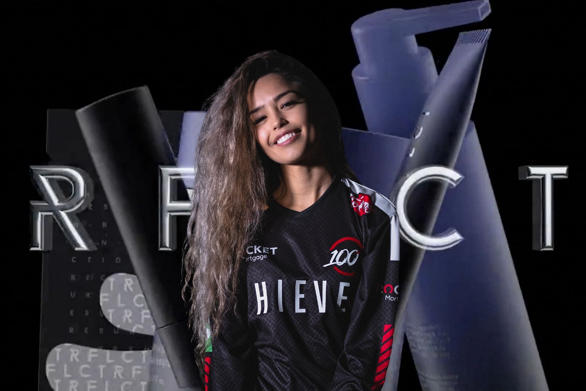 Valkyrae removes 100 Thieves from Twitter bio following RFLCT controversy (Image via Sportskeeda)