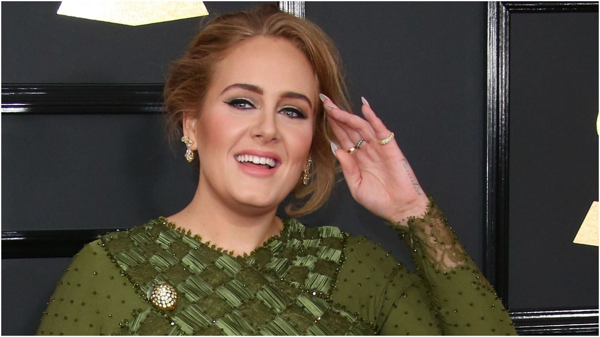 Adele arrives at The 59th GRAMMY Awards at Staples Center on February 12, 2017 in Los Angeles, California. (Image via Getty Images)