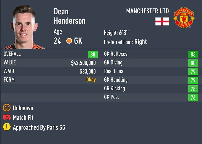 Henderson has a starting potential of 90 (Image via Sportskeeda)
