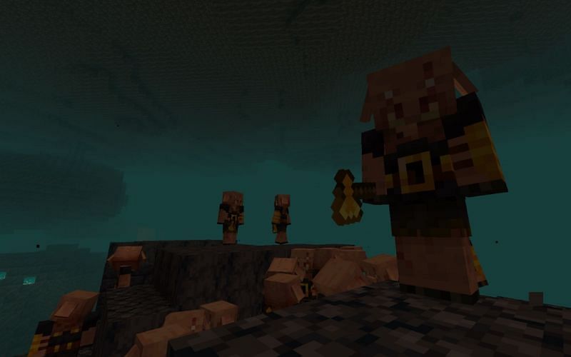 An image of a piglin brute mob. Image via Minecraft.
