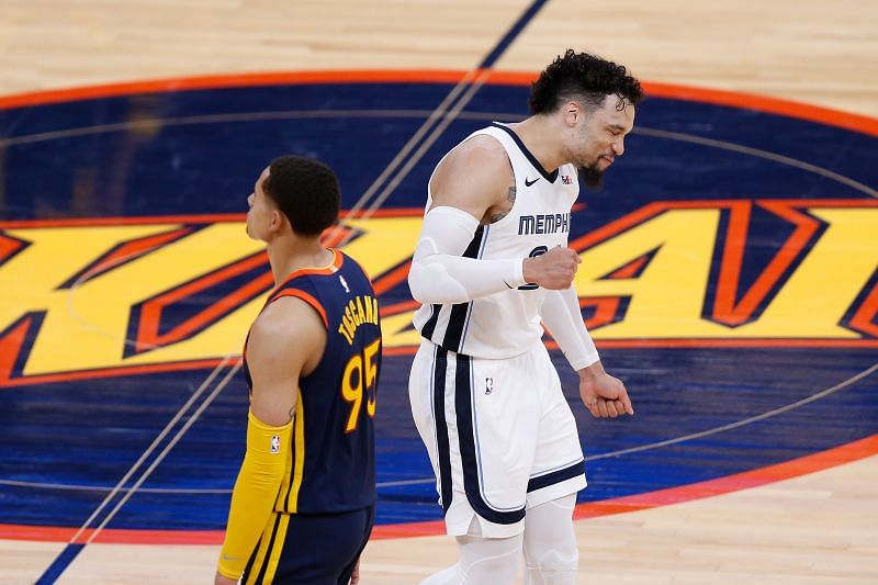 Dillon Brooks #24 of the Memphis Grizzlies celebrates after a win.