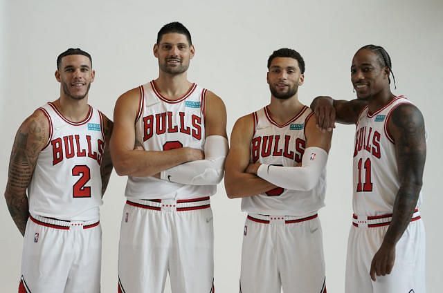 The Chicago Bulls stars of 2021-22: Lonzo Ball, Nic Vucevic, Zach LaVine and DeMar DeRozan