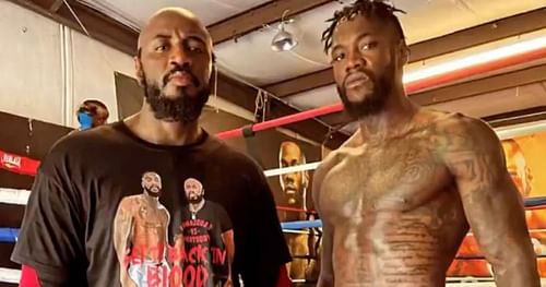 Malik Scott (left), Deontay Wilder (right) [@malikkingscott via Instagram]