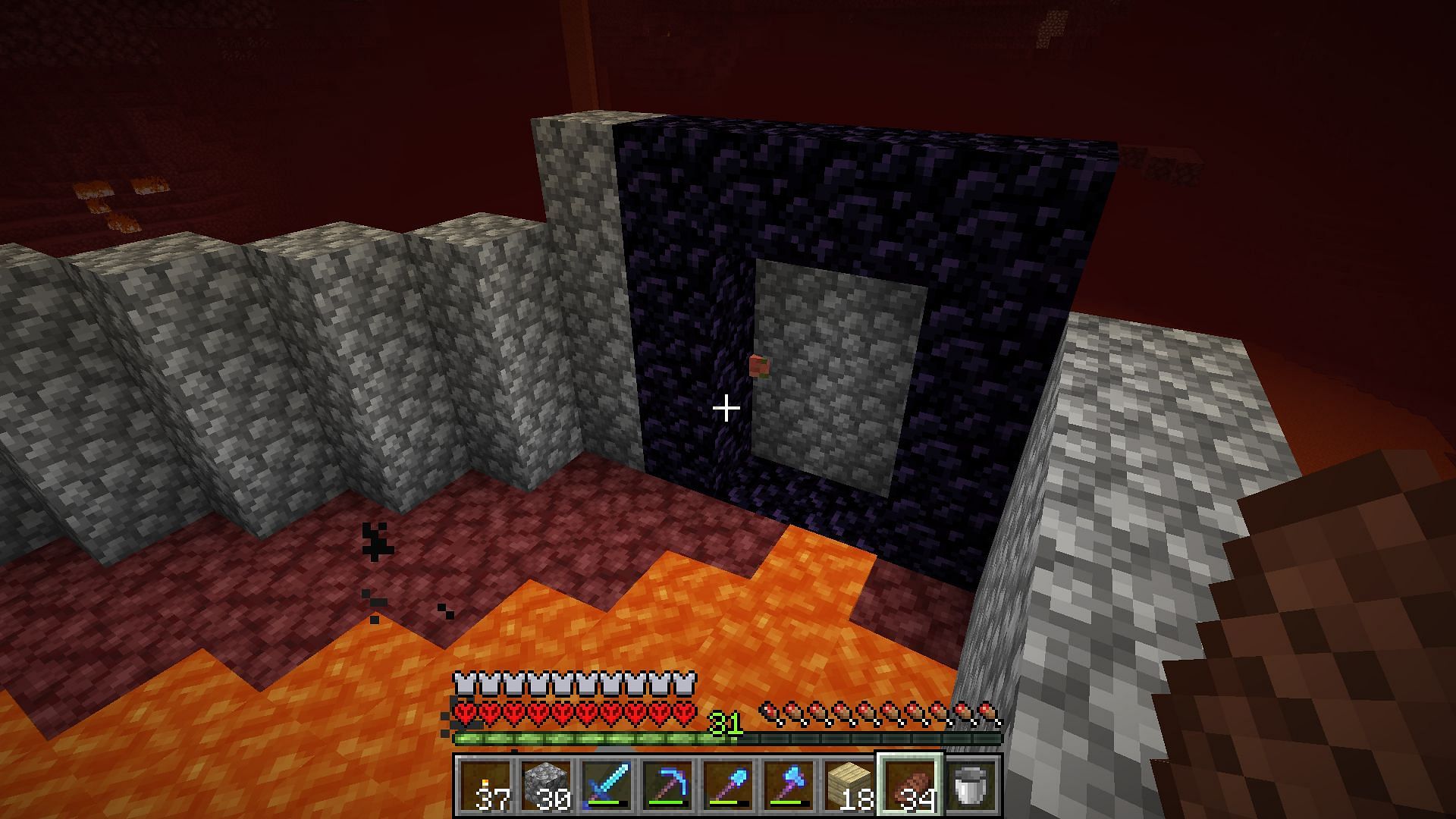 The Nether portal deactivated (Image via Reddit)