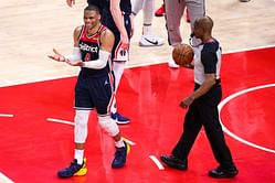Listing the 4 seasons in which Russell Westbrook led the NBA in turnovers