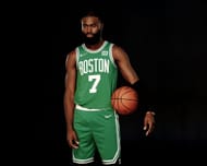 Jaylen Brown during the Boston Celtics' Media Day.