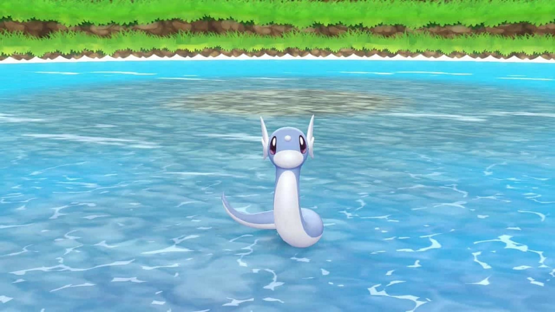 Without evolving, Dratini shouldn&#039;t be much of a threat in battle (Image via Niantic)