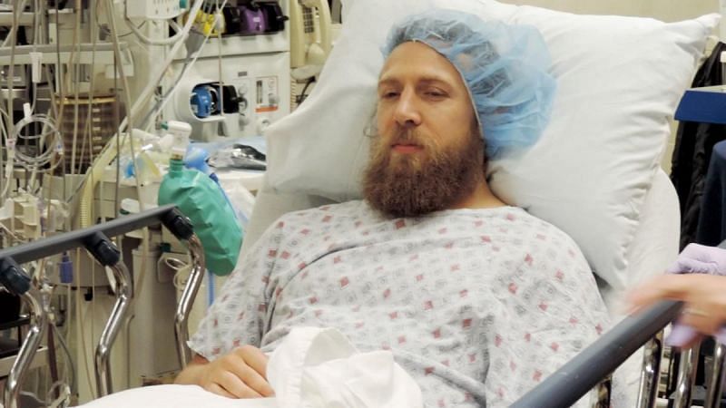 Bryan Danielson after undergoing a neck surgery