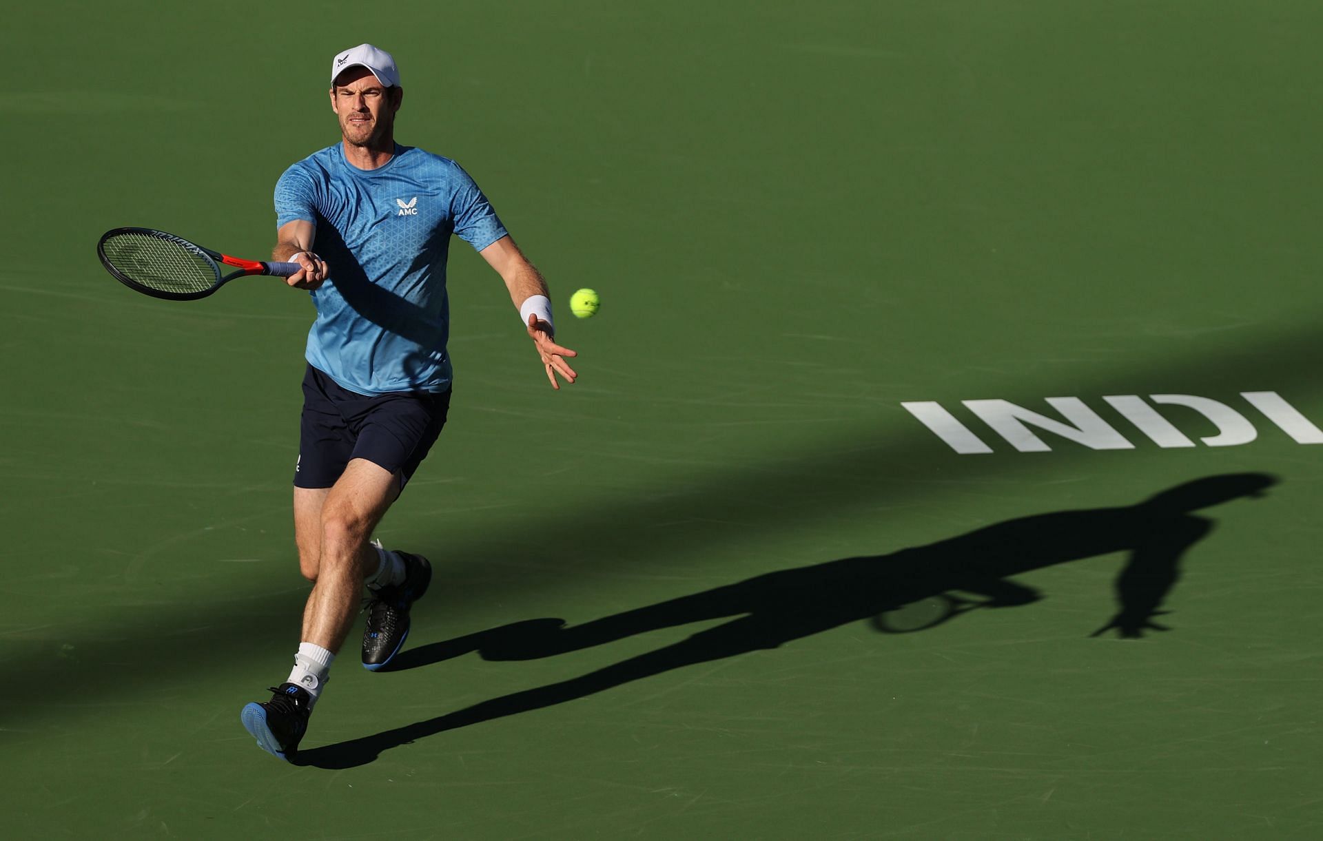 Andy Murray in action at the BNP Paribas Open
