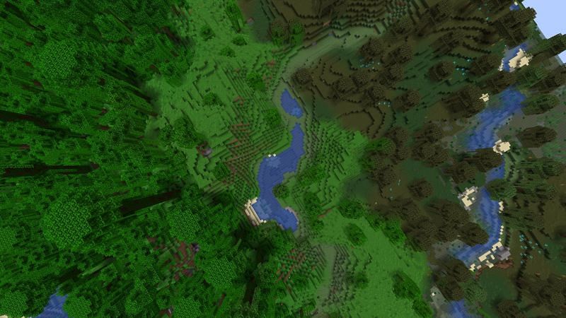 Modified jungle edge (Image via Minecraft)