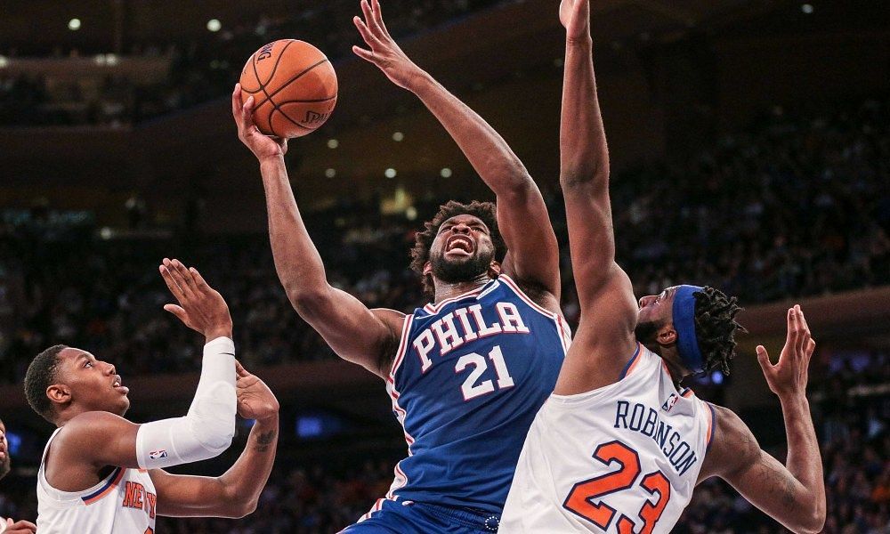 The Philadelphia 76ers and the New York Knicks will battle for the first time this season at Madison Square Garden on Tuesday [Photo: Sixers Wire - USA Today]