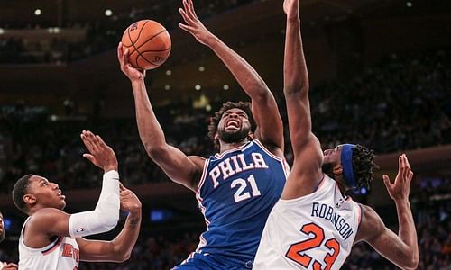 The Philadelphia 76ers and the New York Knicks will battle for the first time this season at Madison Square Garden on Tuesday [Photo: Sixers Wire - USA Today]