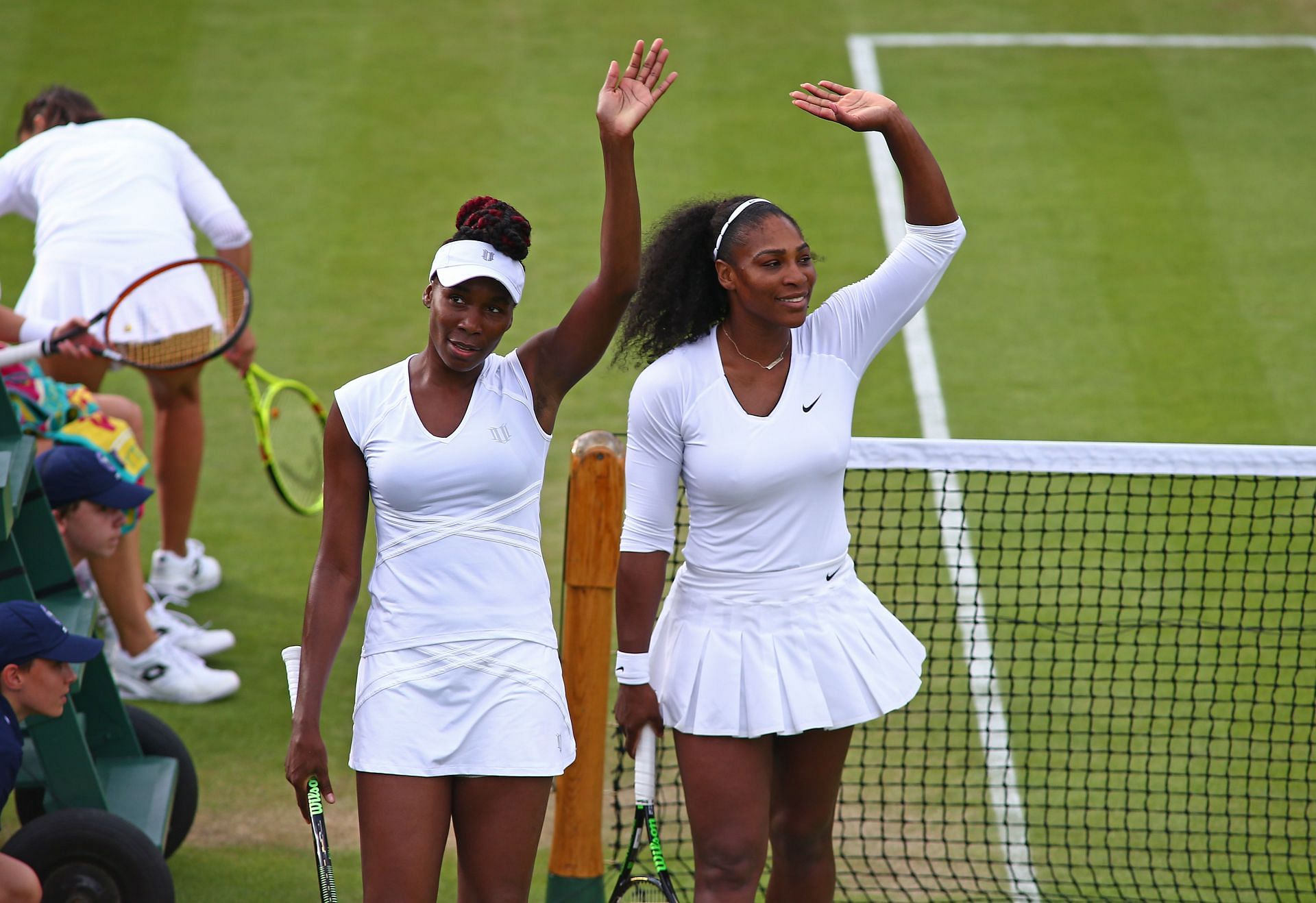 Venus and Serena Williams at Wimbledon 2016