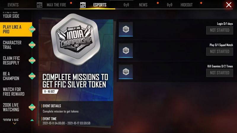 Starting from 11 October, players will be able to get the tokens (Image via Free Fire)