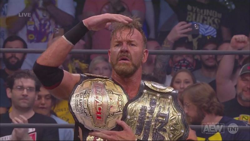 AEW star Christian Cage after his win against Kenny Omega