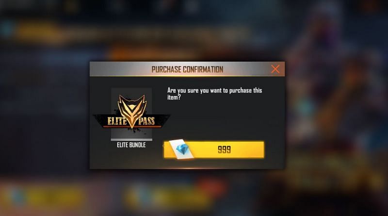 The purchase confirmation (Image via Free Fire)