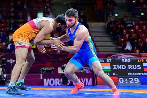 Sunil Kumar lost the opening bout. (©UWW)