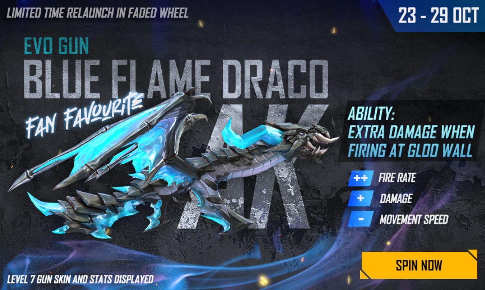 Blue Flame Draco has been reintroduced (Image via Free Fire)