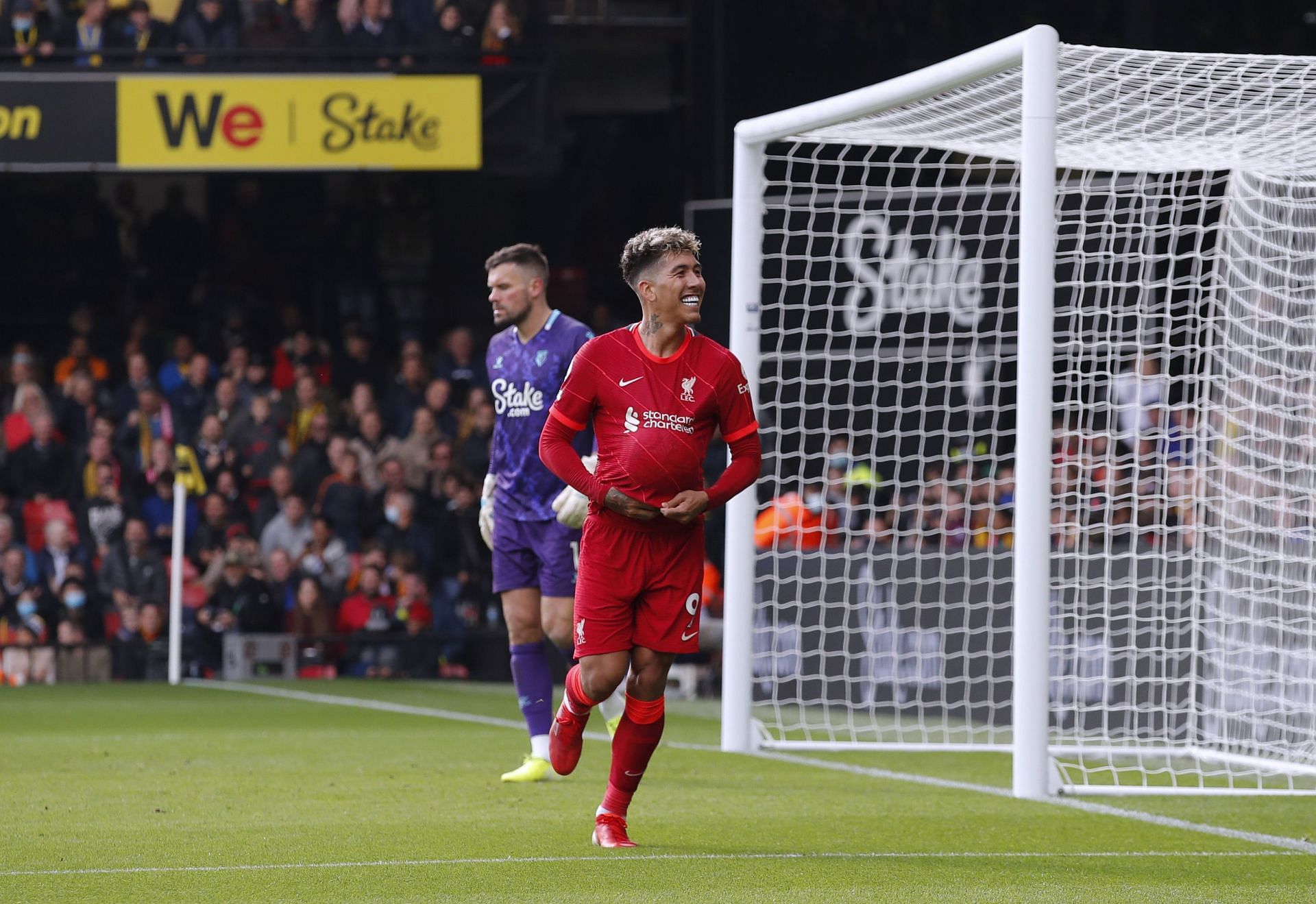 Firmino scored a hat-trick in the league for Liverpool after almost three years.
