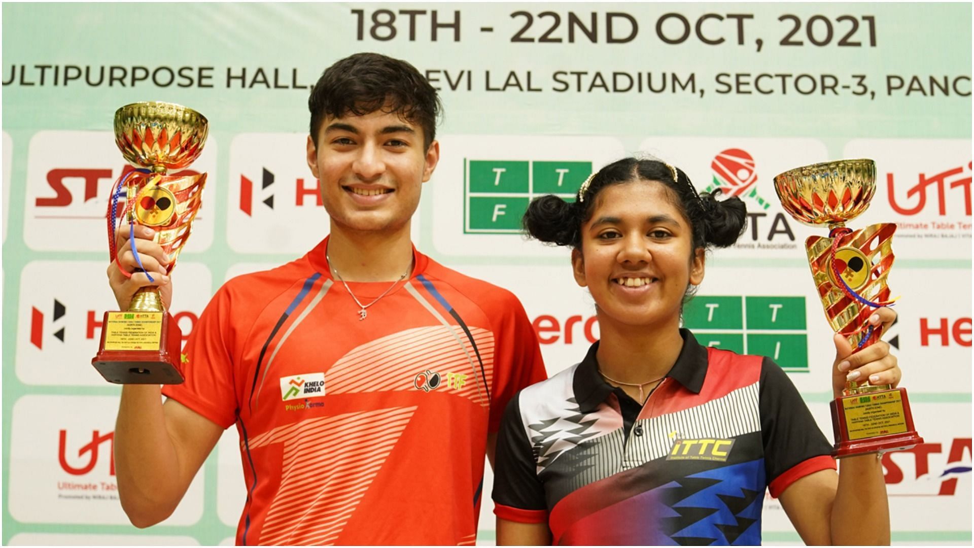 Payas Jain and Suhana Saini win the U19 titles (Pic Credit: Table Tennis Federation of India )