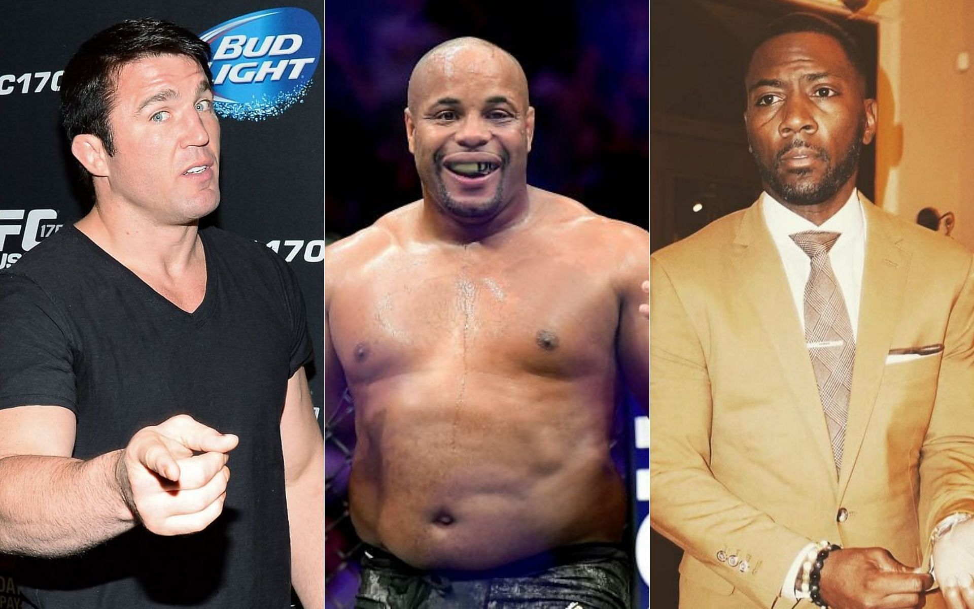 Chael Sonnen (left), Daniel Cormier (middle) and Ryan Clark (right) [Image credits: @realclark on Instagram]