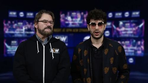 Tony Schiavone and AEW President Tony Khan