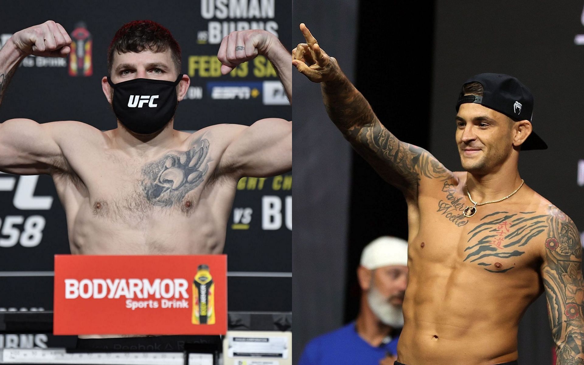 Jim Miller (left) &amp; Dustin Poirier (right)