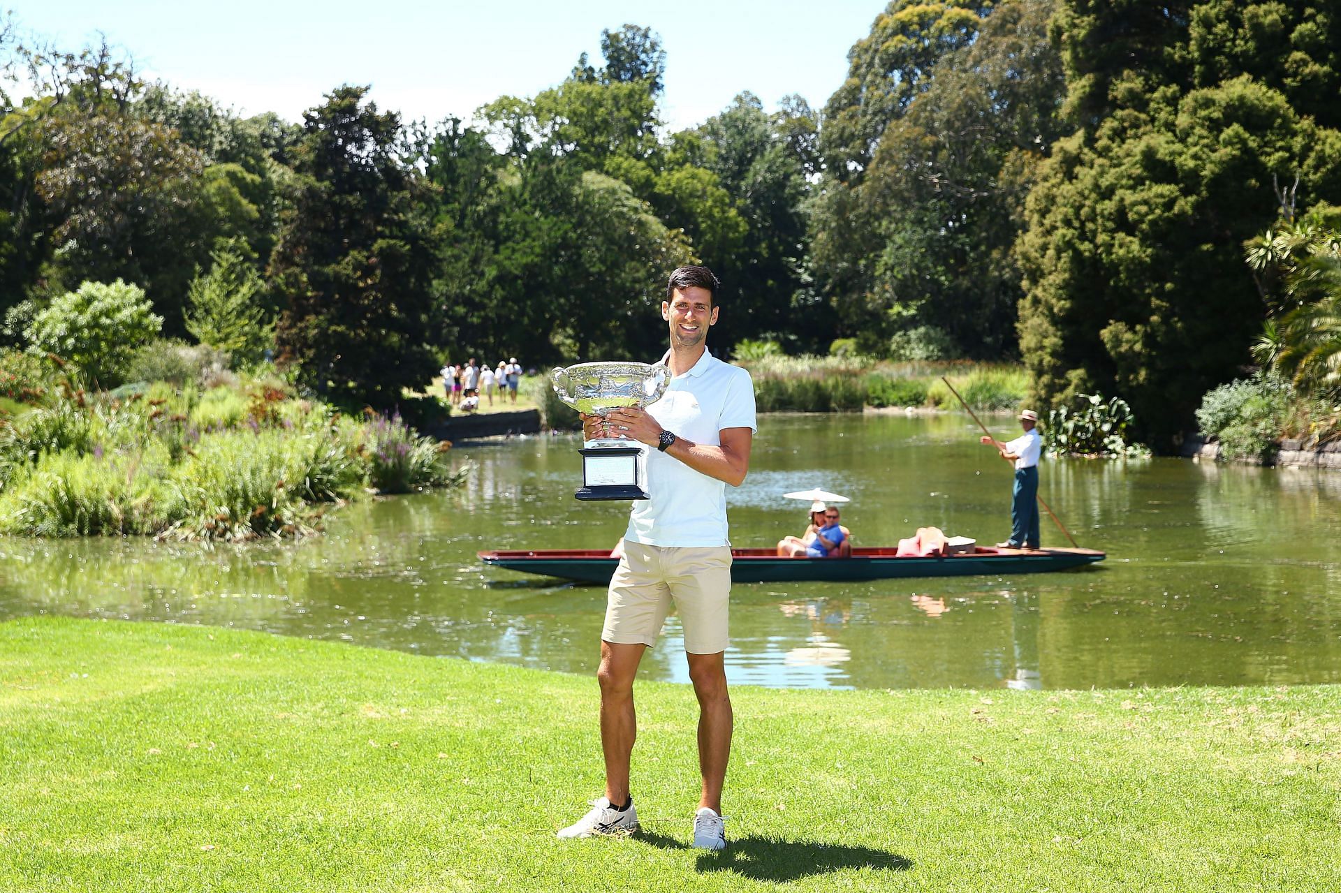 Novak Djokovic with his 2019 Australian Open title