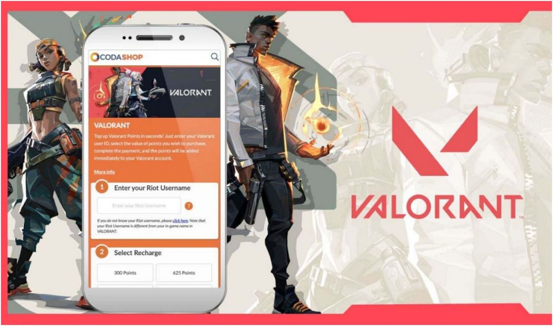 Purchase Valorant Points through Codashop (Image via Codashop)