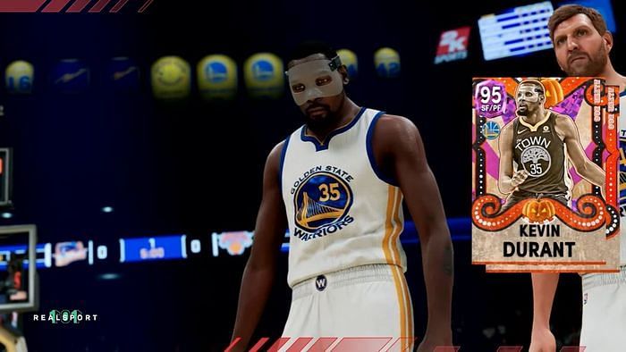 NBA 2K22 has added a masked version of Kevin Durant recently. (Image via NBA 2K22)
