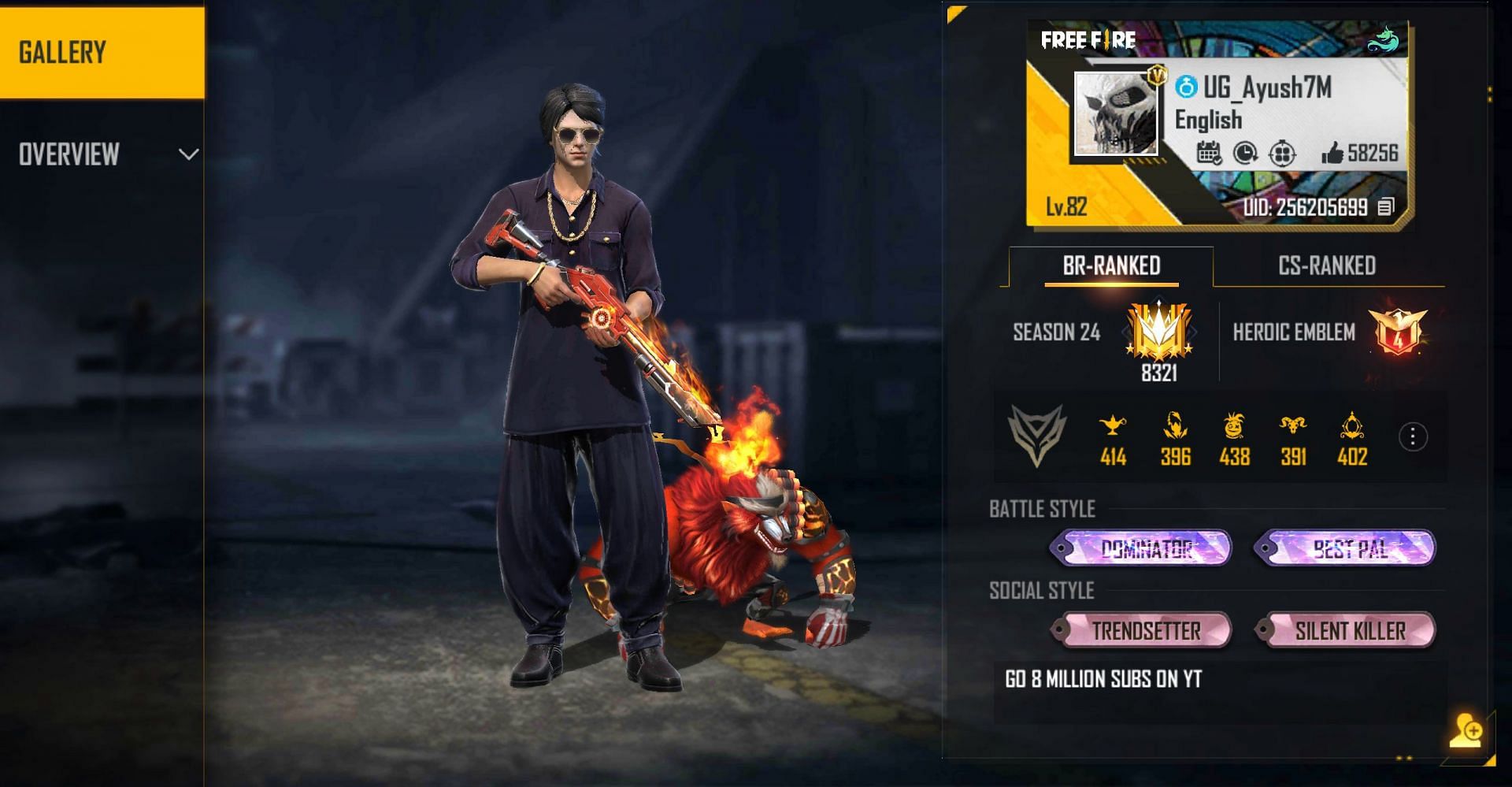 UnGraduate Gamer is popular among the Indian Free Fire players (Image via Free Fire)