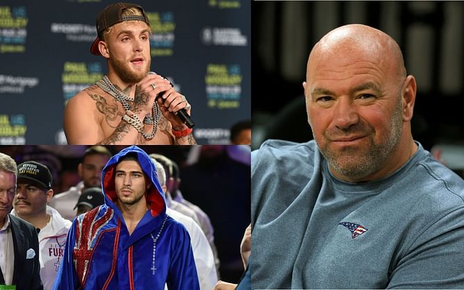 "Promoting my fights for free" - Jake Paul takes shot at Dana White using Tommy Fury fight announcement