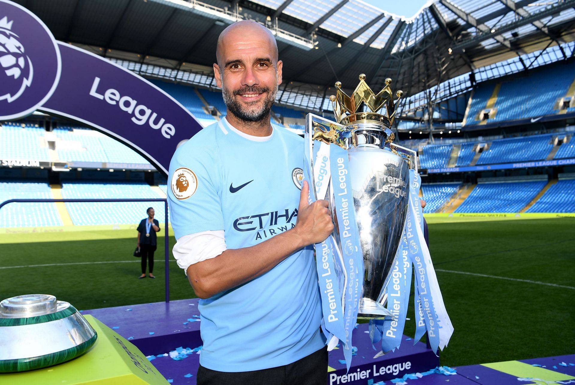 Pep Guardiola has won three Premier League titles with City