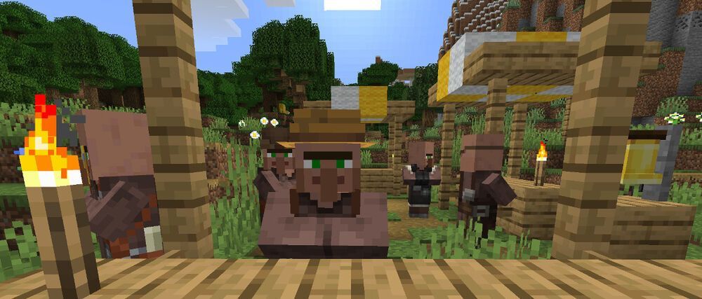 Villagers in Minecraft (Image via Minecraft Wiki)