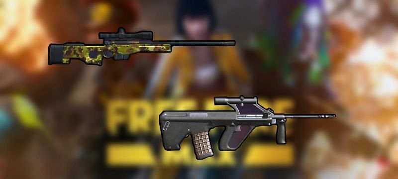 AUG and AWM (Image via Free Fire MAX)