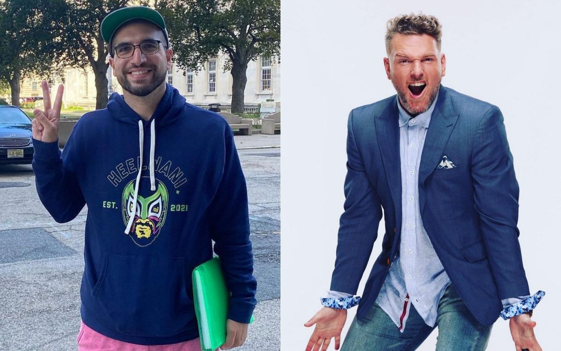 Ariel Helwani (left) and Pat McAfee (right) [Image credits: @patmcafeeshow and @arielhelwani on Instagram]