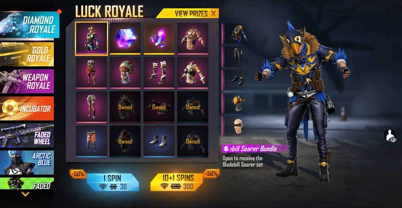 Diamond Royale is now having a 50% off - Garena Free Fire