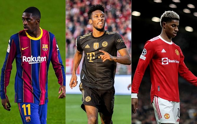 5 wingers (LM, RM, LW, RW) with the highest sprint speed in FIFA 22