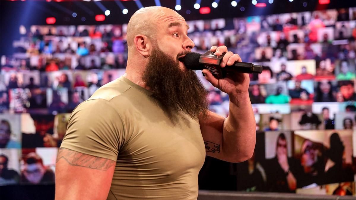 Braun Strowman cutting a promo in WWE