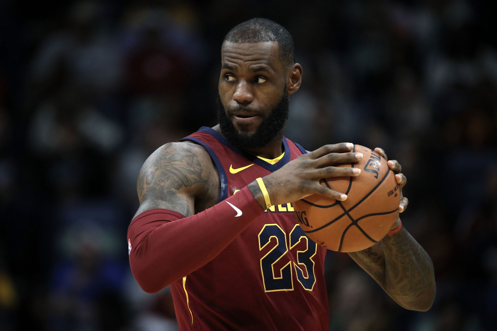 LeBron James in action against New Orleans Pelicans