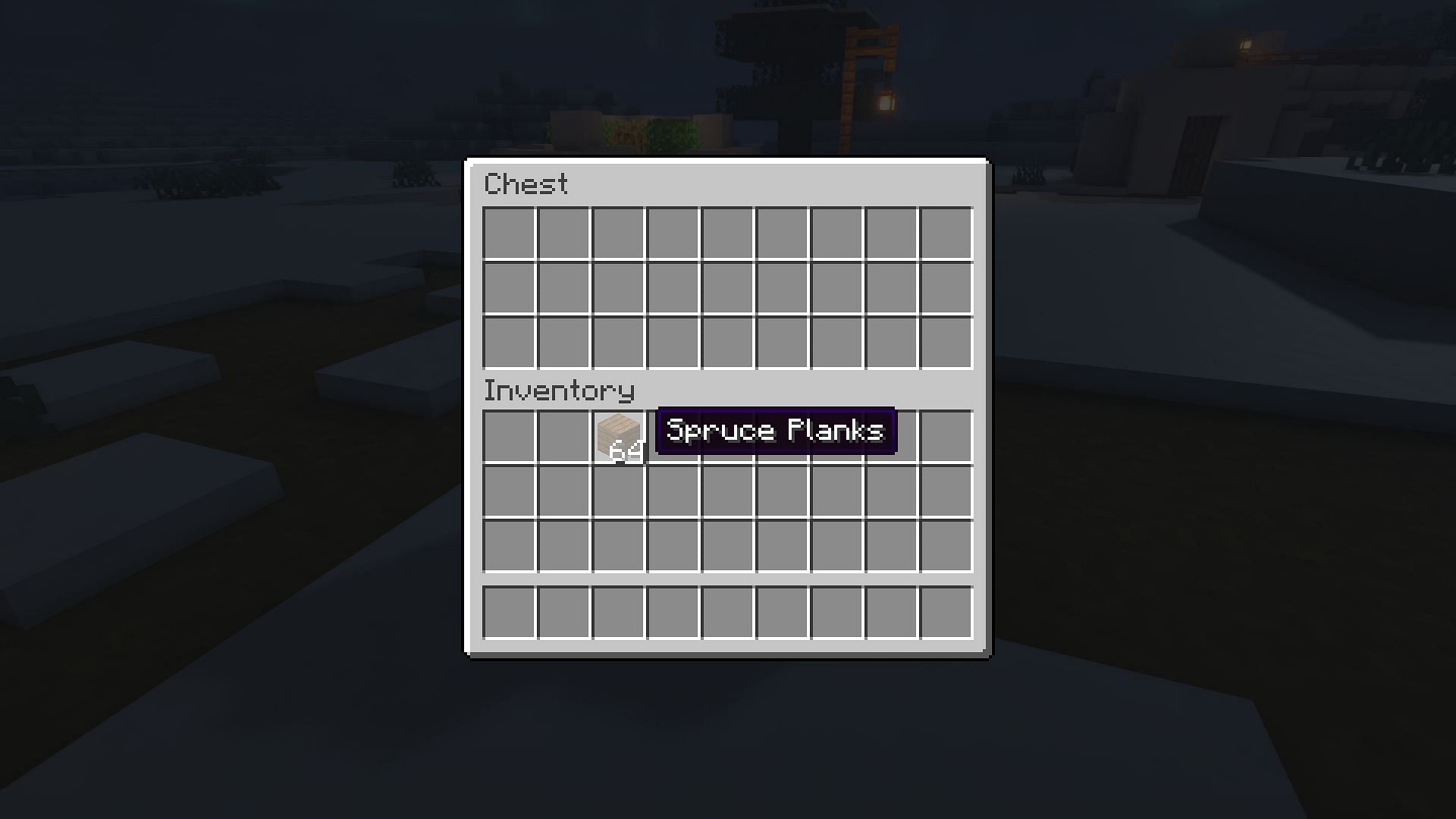 Instantly move items by pressing shift+right-click (Image via Minecraft)